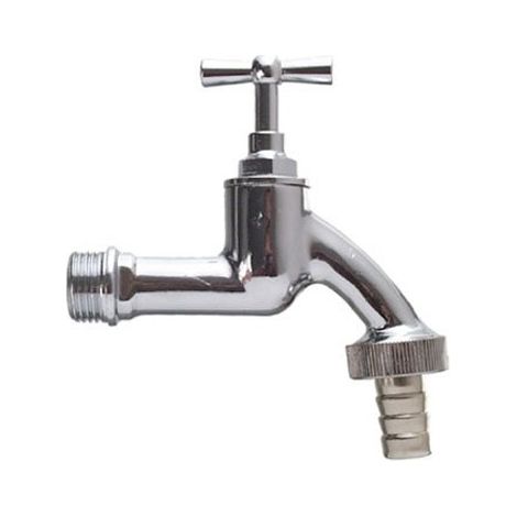 Waterful TEC300601 Rubinetto in Ottone Cromato per Fontanella Giardino 1/2 x 3/4