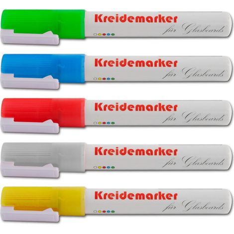 Marqueur pour tableau blanc Effaçable Ensemble de 5 Différentes couleurs