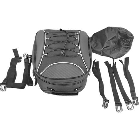 Sacoche arrière de moto pour casque, sac à dos extensible de 30 L (1/5)