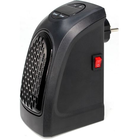 Fishtec – Chauffage céramique soufflant 400W – Thermostat digital 15-32°C – Pour pièces jusqu'à 23 m² – Fiche orientable 180°