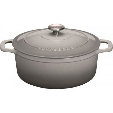 CHASSEUR Cocotte en fonte ronde 20 cm Gris Céleste - Sublime (1/2)