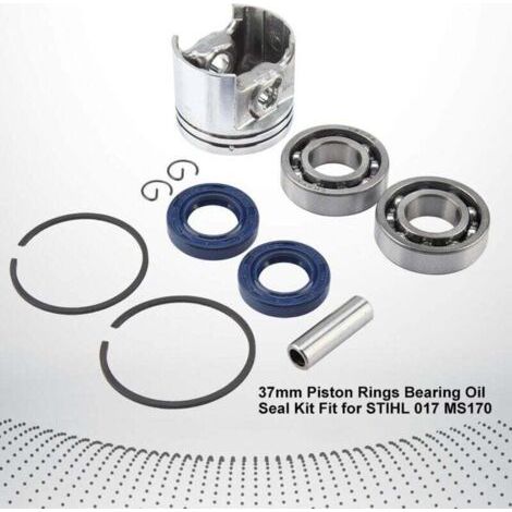 NALOOKAMIC Kit de Joint D'huile de Roulement D'anneaux de Piston de 37mm, Remplacement de Haute qualit�� pour Tron��onneuse 017 MS170 �� Usage Agricole