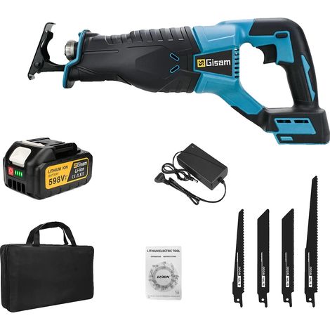 Scie Sabre, 3000W de Puissance, Changement de Lame Sans Outil, 1 Batterie (1/2)