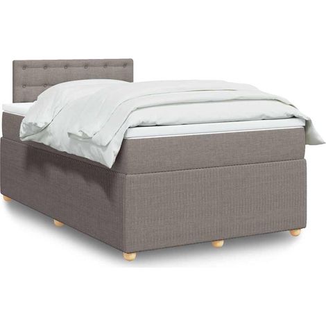 Boxspringbett mit Matratze Taupe 120x200 cm Stoff