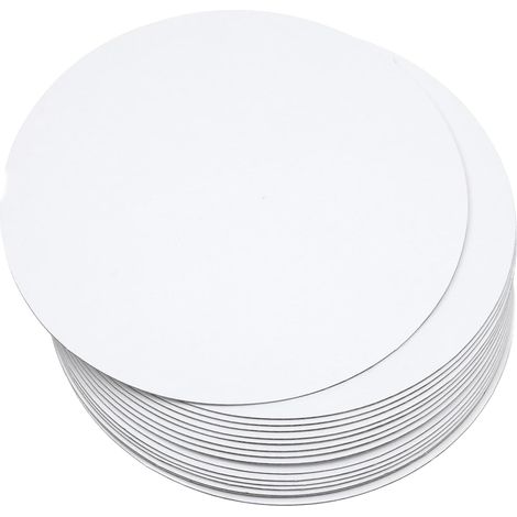 25 Plateaux à gâteau, Rond 15,2 cm, Carton alimentaire, Blanc, Pour mariage et anniversaire