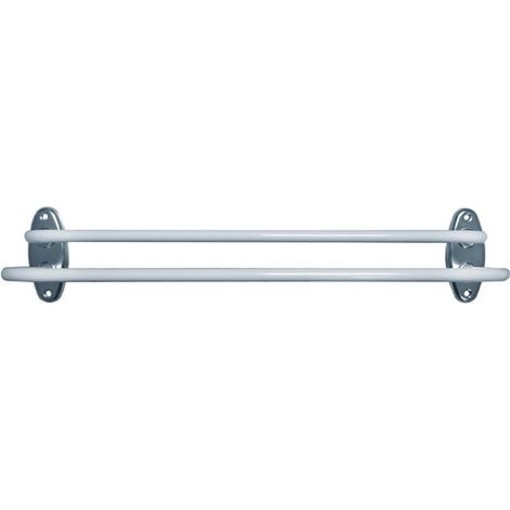 GODONNIER - Porte serviette 2 barre fixe époxy blanc