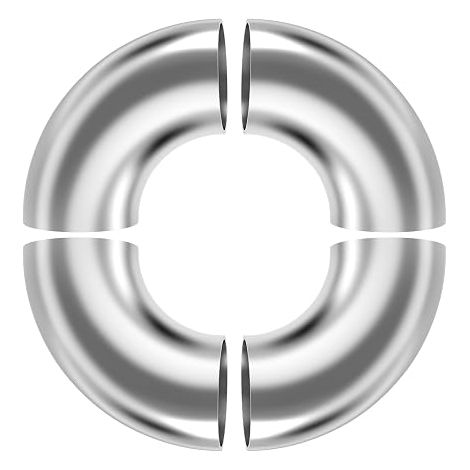 63mm Stainless Steel 90 Degree Exhaust Pipe Elbow Exhaust Pipe for Car Stair Handrail Exhaust System (1/4)