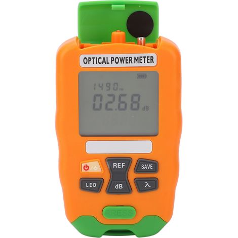 Mini wattmètre à fibre optique Orange : testeur de fibre optique rapide, précis, sensible et robuste, de petite taille (-70 à +10 dBm).