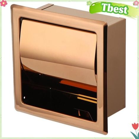 Tbest Porte-rouleau Porte-Papier Hygiénique, Porte-serviettes en Papier de Style intégré en Acier Inoxydable, luminaire serviteur (1/5)