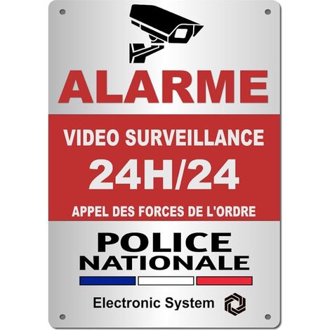 Video Surveillance Sign Aluminium Effect Rigid PVC 20 x 14 cm Alarm Deterrent Camera Security Home Business Commercial (1/5)
