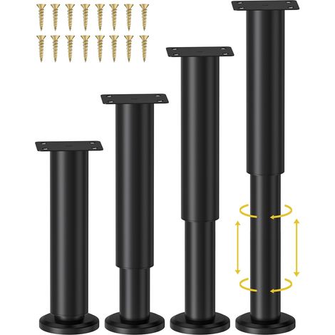 Dengmx-pièces pieds de support lit réglables en hauteur - caoutchouc, 31,0 cm, compatible FONCTION - été / bricolage (1/5)
