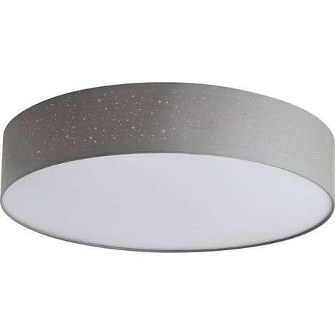 Lindby Lámpara de techo LED 'Ellamina' en Gris Textura, Tela, Tejido, Seda