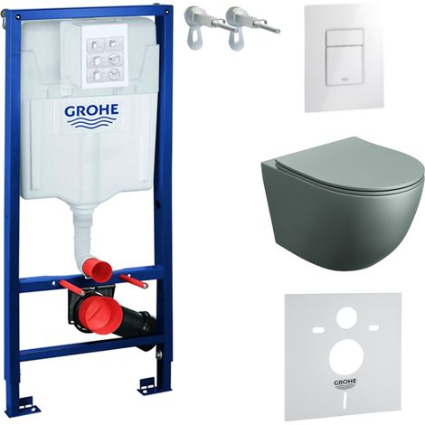 GROHE WC Set mit Vorwandelement, Wand-WC und Spülknopf (1/5)