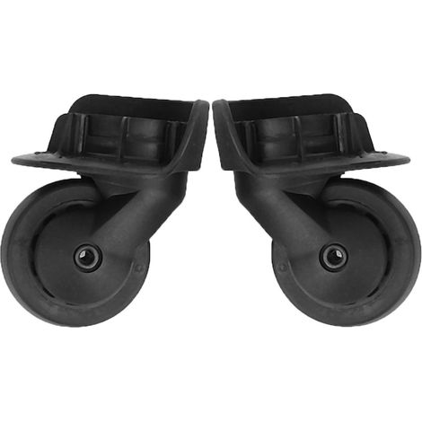 Roues de chariot universelles pivotantes, 2 pièces, noir, roulettes de remplacement pour meubles et diables (1/5)