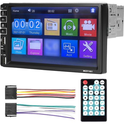 Monodine 7-Zoll-LCD-Touchscreen-Autoradio mit MP5-Player, Bluetooth, FM-Radioempfänger und TF-Kartenunterstützung