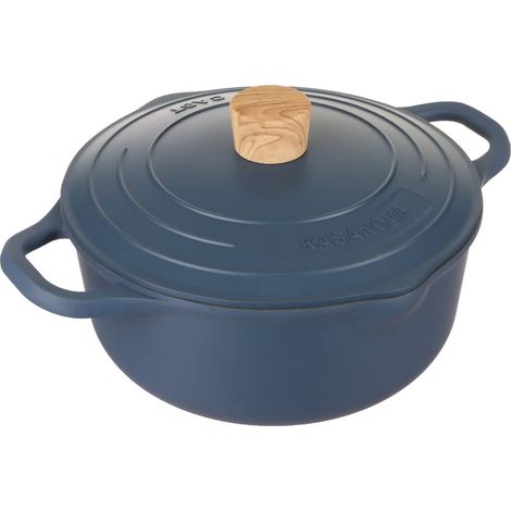 KASANOVA Casseruola Antiaderente vari colori Pot Art con Coperchio Innovativo, casseruola induzione, Ottimale per Stufati e Cotture Lente (Blu, 24 Cm) (1/4)