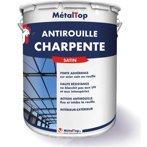 Antirouille Charpente - Gris platine - RAL 7036 - 5 L - Métaltop (1/5)