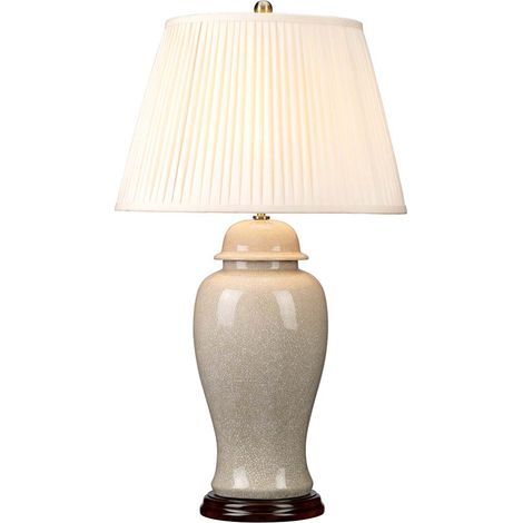 Ivory Crackle 1-flammige große Tischlampe