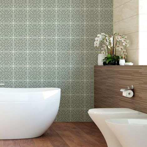 Sticker Mural Carrelage adhésif Cuisine Salle de Bain - 60 STICKERS CARRELAGES AZULEJOS ALBERTA - 60stickers15x15cm (1/5)