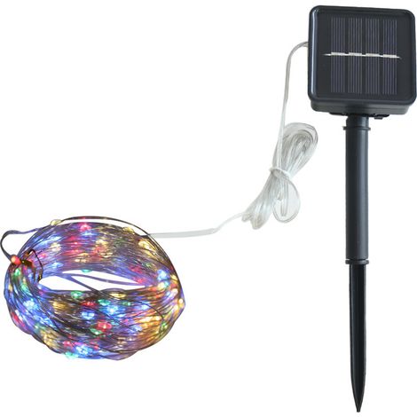 Guirlande lumineuse solaire extérieure 20m 200 LED résistante à l'eau fonctionnant à l'énergie solaire (1/2)