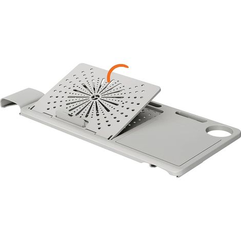 Escritorio desmontable, diseño ergonómico, almacenamiento que ahorra espacio, blanco. (1/2)