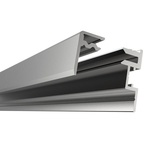 Profilés de fixation en aluminium pour miroir de 4 ou 6mm, lg 1000mm (Anodisé argent) HOMEWELL