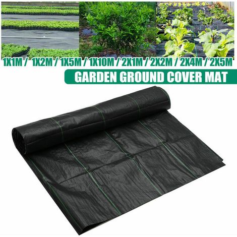 VURAHOME - Paysage de tapis de couverture de sol de jardin de membrane de tissu de contro des mauvaises herbes résistant 90gsm (1mx1m) (1/2)