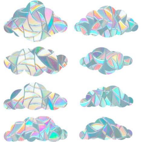 8 Pcs Arc-en-Fenêtre Adhère 3D Décoratif Fenêtre Film Nuage Forme Anti-Collision Fenêtre Autocollants Porte Fenêtre Statique Cling pour Cuisine Salle (1/5)