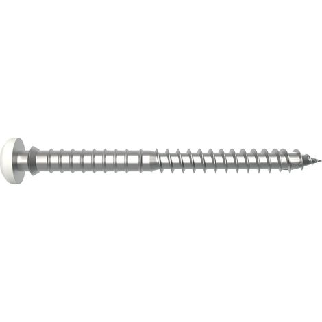 Vis à bois réglable T30 14 blanc 6X70 – Acier au carbone – Boîte de 100 – Pour menuiserie et fixation durable (1/2)