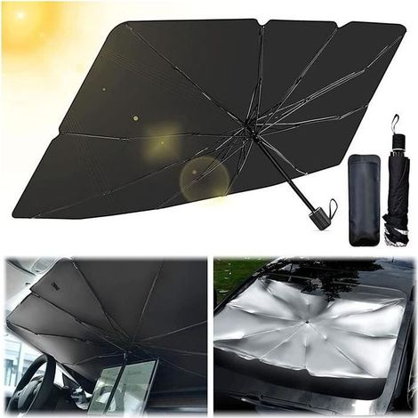 By-sun umbrella car 79x145CM Protection UV double Reduces the heat of 20 to 30°C Easy to fold and store (1/4)