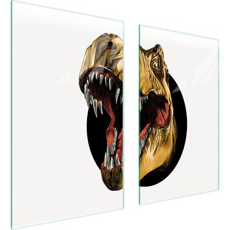 PLACA PROTECTORA DE VIDRIO PARA ESTUFA 75x52 DINOSAURIO (1/5)