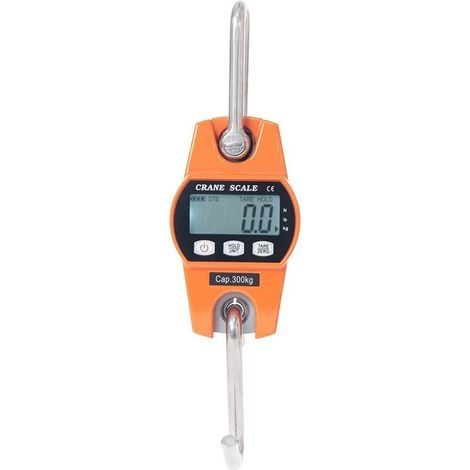 Peson Electronique 300kg Balance Crochet Suspendu Dynamomètre LCD Crochet Peseur Industrielle Pèse Poids 300kg/600lbs (1/5)