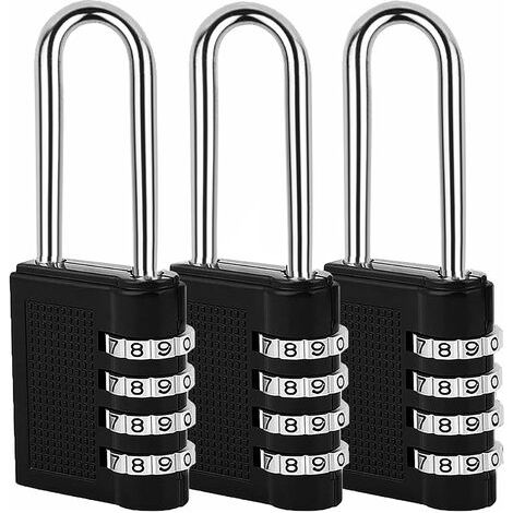 Cadenas à combinaison numérique, cadenas à combinaison avec tige allongée, cadenas de portail personnalisé pour école, valise, armoire, salle de sport, extérieur (1/4)