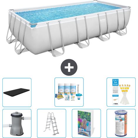Bestway Power Steel Rechteckig - 488x244x122 cm - 8-teilig S556