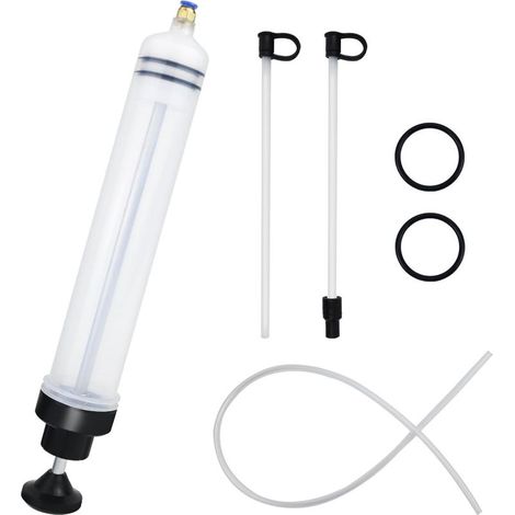 500 ml Seringue D'aspiration D'huile, Pompe à Huile Manuelle avec Tuyau pièce injecter Boite de Vitesse, compatible les Huiles Moteur, Frein et Transmission - (1/5)