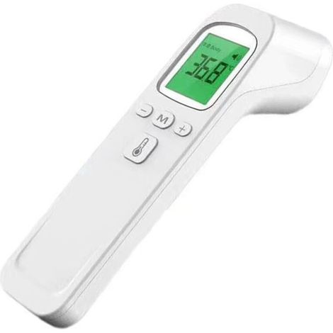 Thermomètre numérique portatif d'avertissement de couleur du thermomètre numérique 3 de pistolet à température sans contact (1/5)
