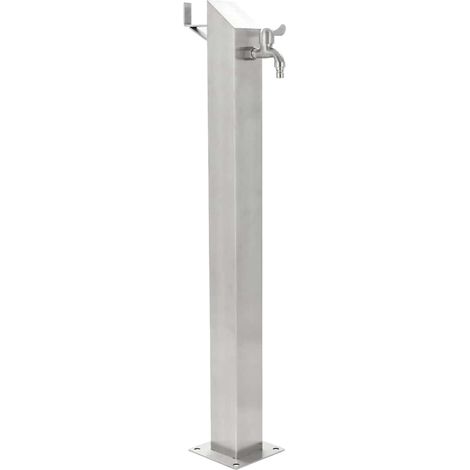 vidaXL Columna de agua de jardín acero inoxidable cuadrada 95 cm (1/5)