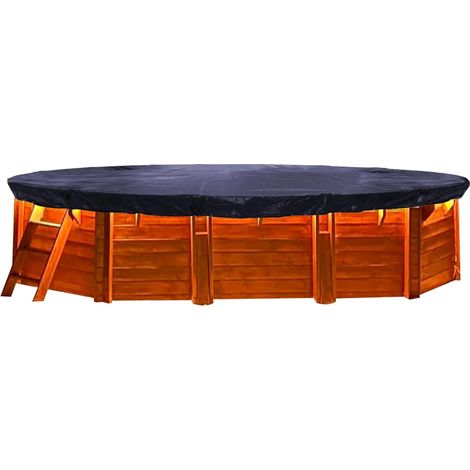 1 Bâche solaire ovale 730x500 cm, tissu polyéthylène 200g, œillets aluminium, pour piscine 650x420 cm