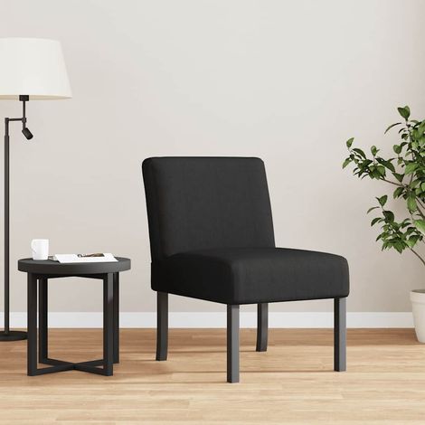 Fauteuil sans accoudoirs Fauteuil de Relaxation Fauteuil Salon noir tissu 98746