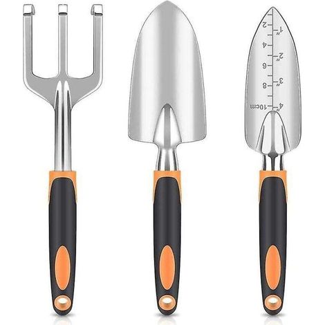 Ensemble d'outils de jardin, outils en alliage d'aluminium robustes et légers avec poignée non ergonomique, Garde (1/3)