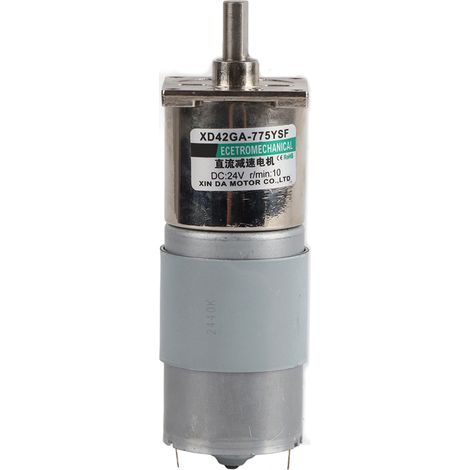 Moteur à engrenages DC 24V XD42GA755, 10 tr/min, micro-aimant permanent, basse vitesse, sens horaire/anti-horaire, avec support et contrôle (1/5)