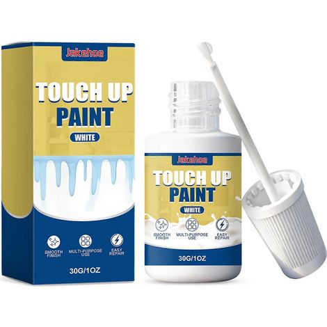 Peinture de réparation pour carrelage blanc imperméable - Peinture de rénovation pour joints et carrelage, séchage rapide pour cuisine, salle de bain, baignoire et murs (1 pièce) (1/4)