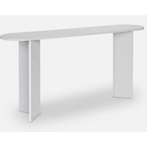 Consolle ingresso design minimal ovale Sira - Bianco