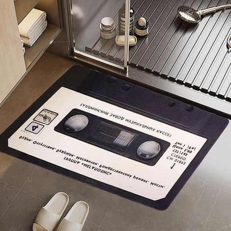 Diatomite Vinyl Disc Bath Mat Style C 60 x 90 cm (1/4)
