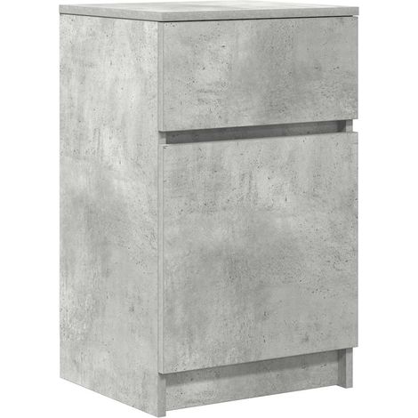Maison Exclusive - Comodino Grigio Cemento 39x35x65 cm in Legno Multistrato