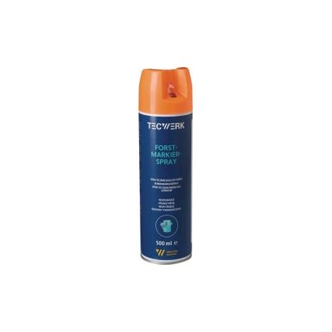Spray de marquage forestier fluo orange 500ml bombe aérosol TECWERK (1/2)