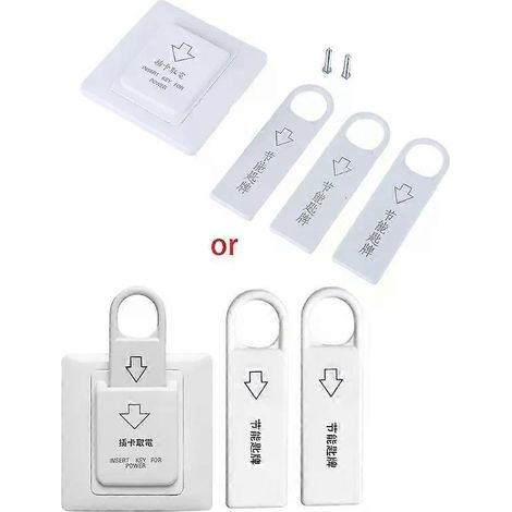 Interrupteur magnétique électrique 86 x 86 mm 30 A pour hôtel, appartement, avec bouton-poussoir et 3 cartes de commande - JXLGV (1/5)