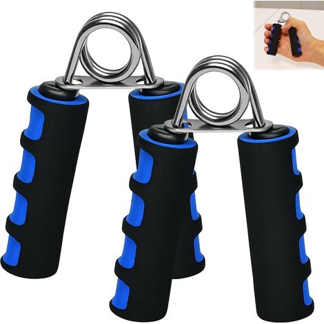 1 Paar Handstärkungsgreifer mit rutschfestem Griff, blau, für Unterarmtraining und Rehabilitation