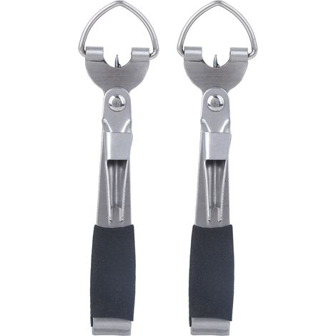 2 Pinces à nœuds rapide pour pêche à la mouche, outil de nouage rapide, coupe-ligne, nettoyeur d'œillet d'hameçon avec rétracteur (1/5)