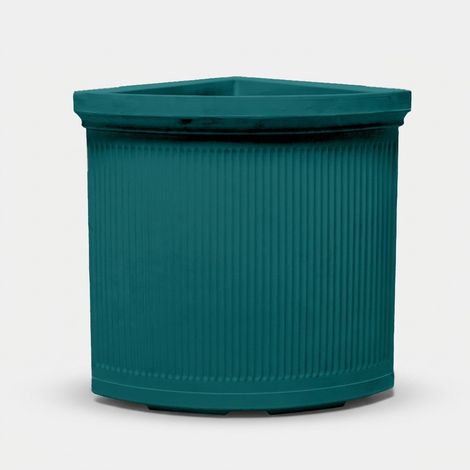 Vaso da esterno angolare in polietilene Millerighe Angolo - Verde 2 (1/3)
